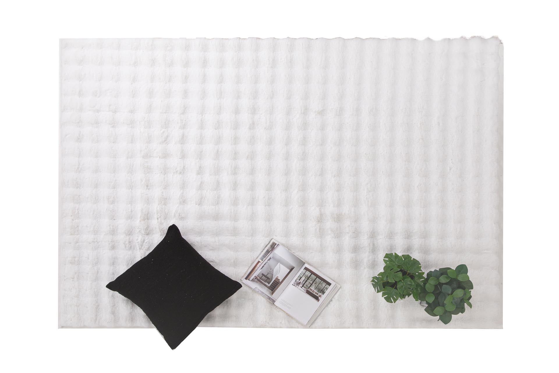 Γούνινο Χαλί Bunny Bubble White - Royal Carpet