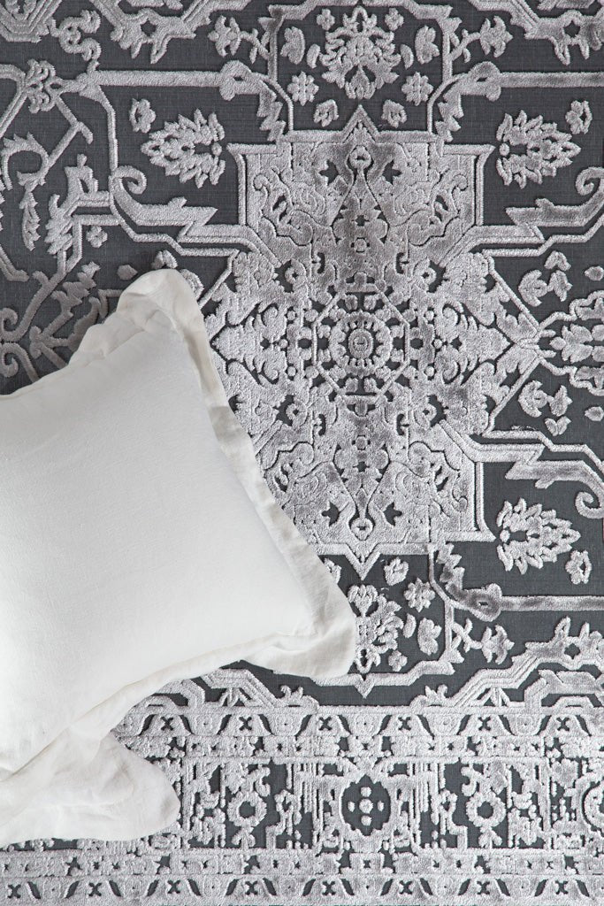 Καλοκαιρινό Χαλί Lotus Summer 2927 Black Grey - Royal Carpet
