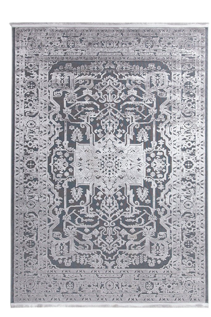 Καλοκαιρινό Χαλί Lotus Summer 2927 Black Grey - Royal Carpet