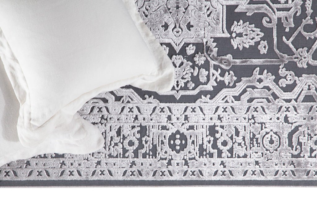 Καλοκαιρινό Χαλί Lotus Summer 2927 Black Grey - Royal Carpet