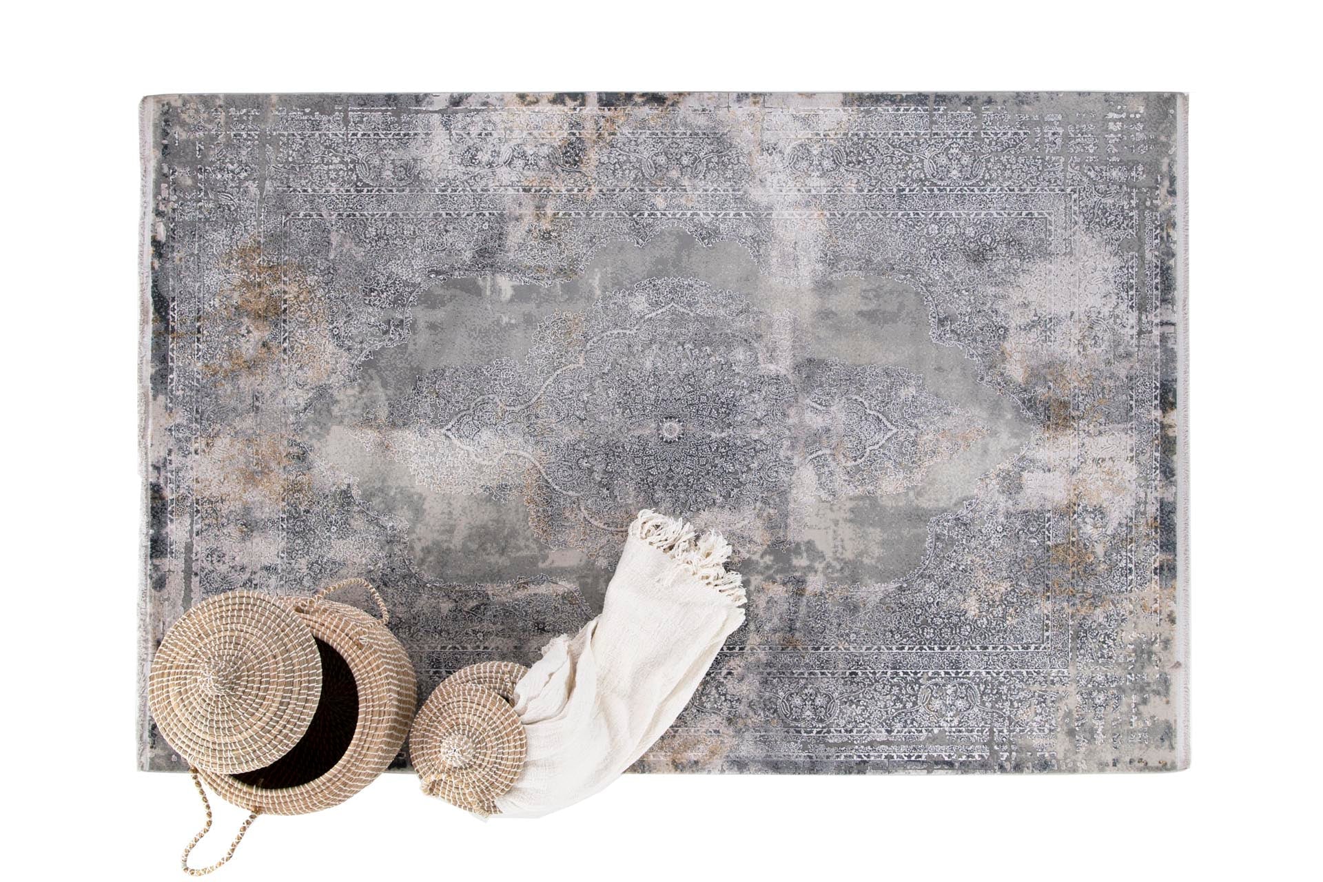 Μοντέρνο Χαλί Bamboo Silk 5988C L. Grey Anthracite - Royal Carpet