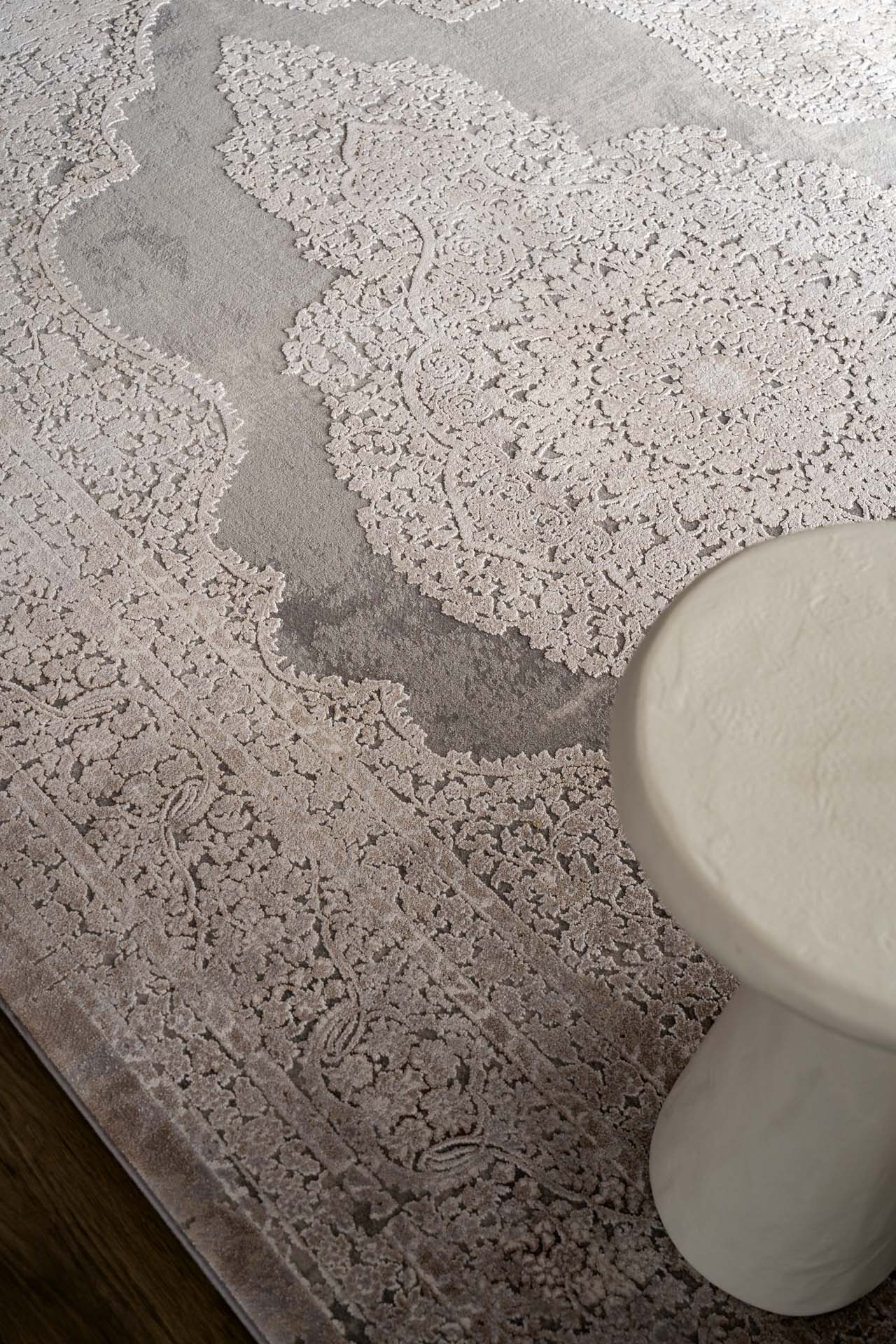 Μοντέρνο Χαλί Bamboo Silk 5988D L. Grey D. Beige - Royal Carpet