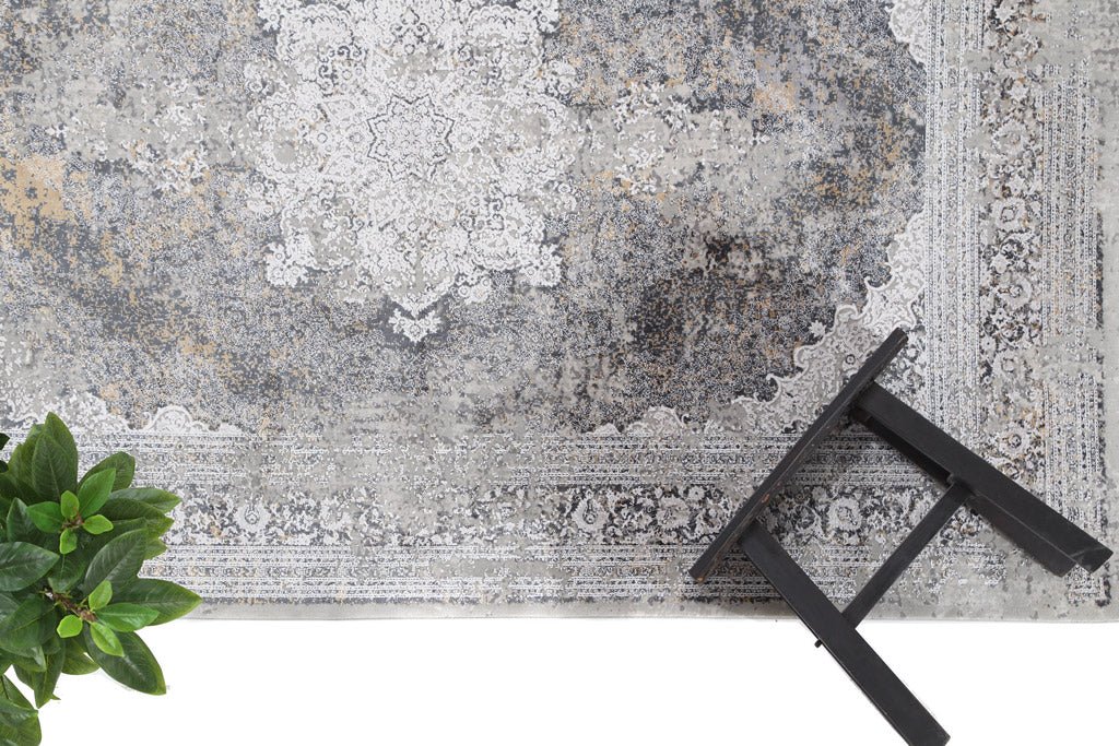 Μοντέρνο Χαλί Bamboo Silk 5989A L. Grey Anthracite - Royal Carpet