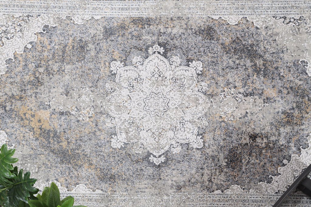 Μοντέρνο Χαλί Bamboo Silk 5989A L. Grey Anthracite - Royal Carpet