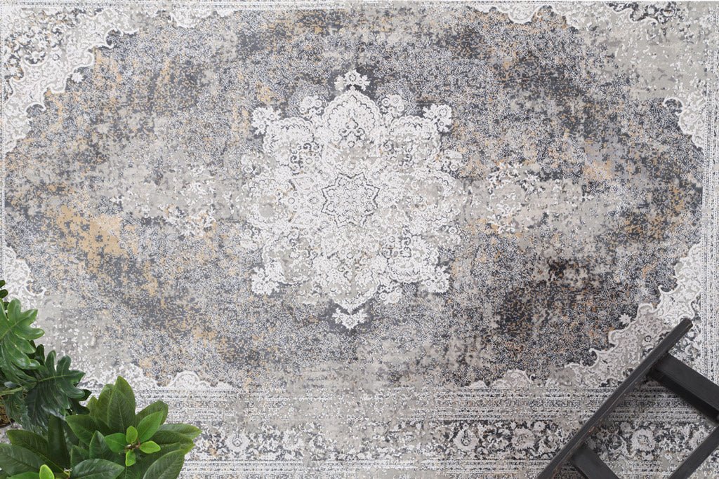 Μοντέρνο Χαλί Bamboo Silk 5989A L. Grey Anthracite - Royal Carpet