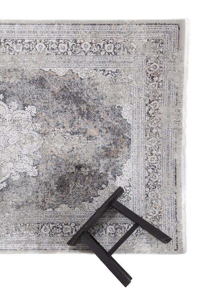 Μοντέρνο Χαλί Bamboo Silk 5989A L. Grey Anthracite - Royal Carpet