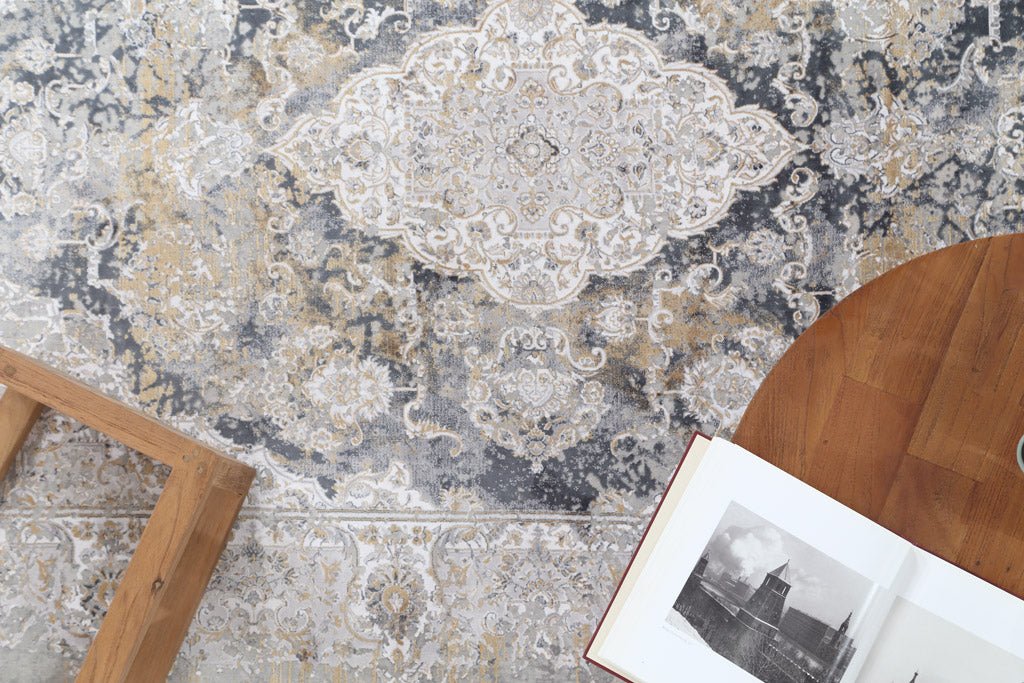 Μοντέρνο Χαλί Bamboo Silk 5991A Grey Anthracite - Royal Carpet