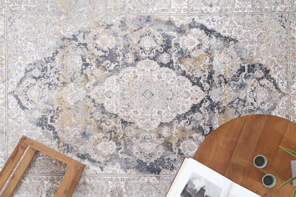 Μοντέρνο Χαλί Bamboo Silk 5991A Grey Anthracite - Royal Carpet