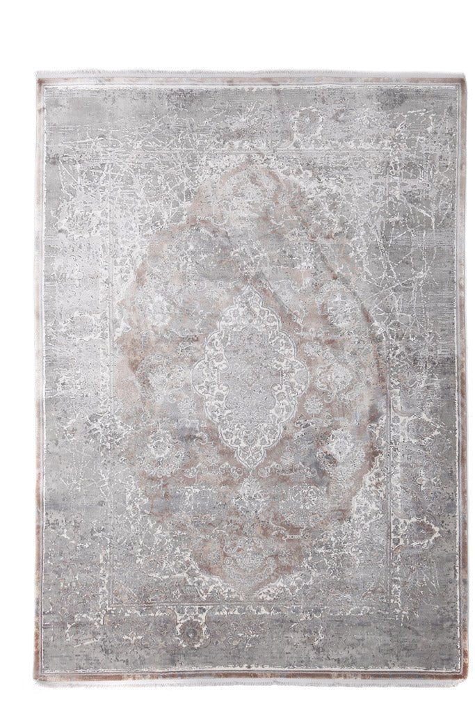 Μοντέρνο Χαλί Bamboo Silk 5991A L. Grey D. Beige - Royal Carpet