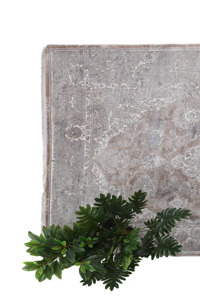 Μοντέρνο Χαλί Bamboo Silk 5991A L. Grey D. Beige - Royal Carpet