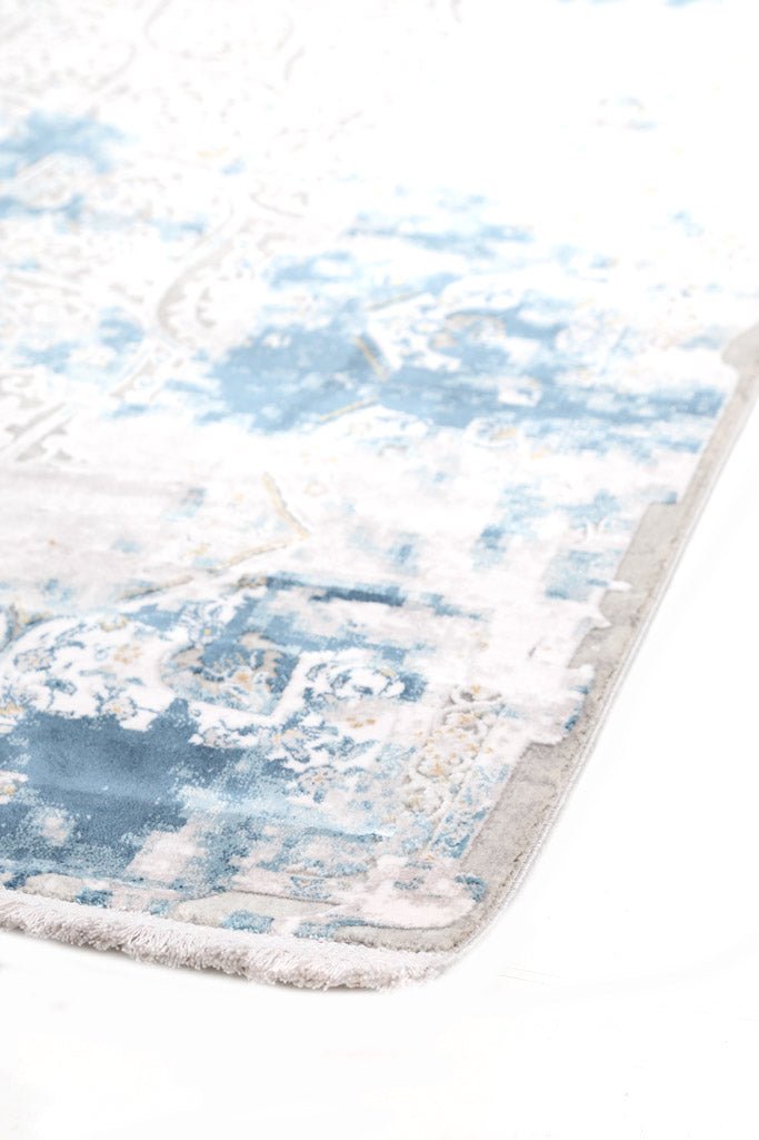 Μοντέρνο Χαλί Bamboo Silk 6794A L. Grey D. Blue - Royal Carpet