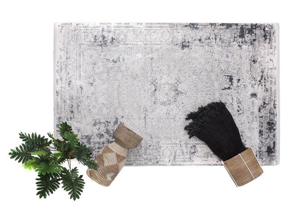 Μοντέρνο Χαλί Bamboo Silk 6794B L. Grey Anthracite - Royal Carpet