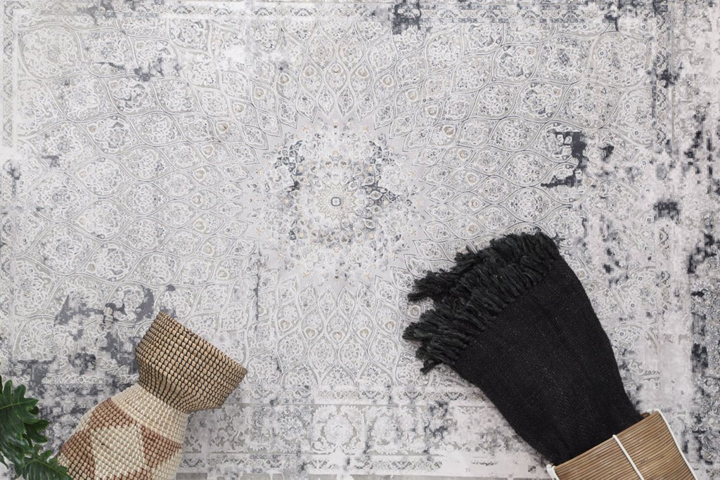 Μοντέρνο Χαλί Bamboo Silk 6794B L. Grey Anthracite - Royal Carpet