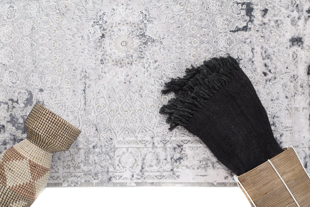 Μοντέρνο Χαλί Bamboo Silk 6794B L. Grey Anthracite - Royal Carpet