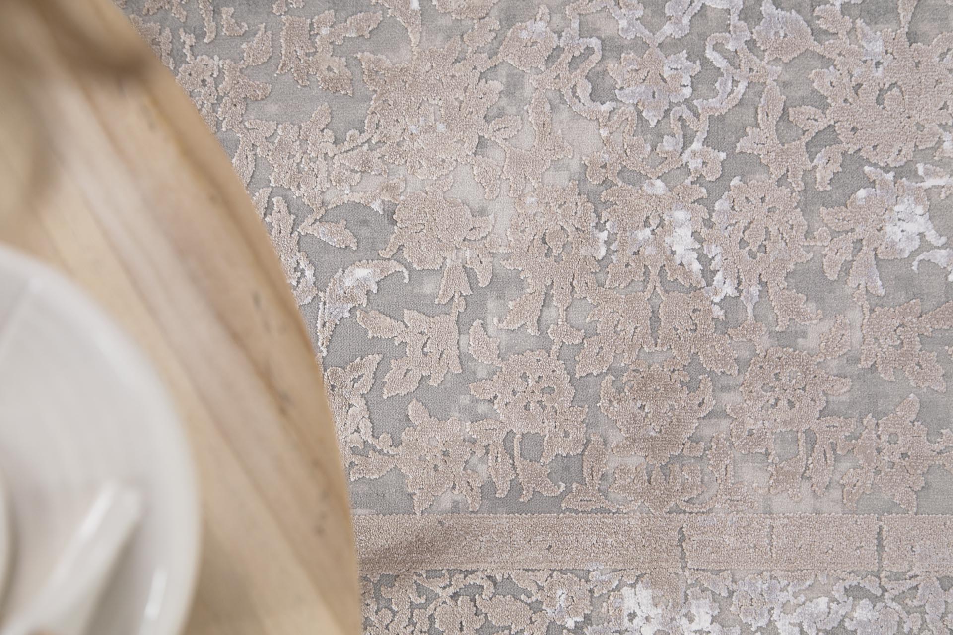 Μοντέρνο Χαλί Bamboo Silk 8097A L. Grey D. Beige - Royal Carpet