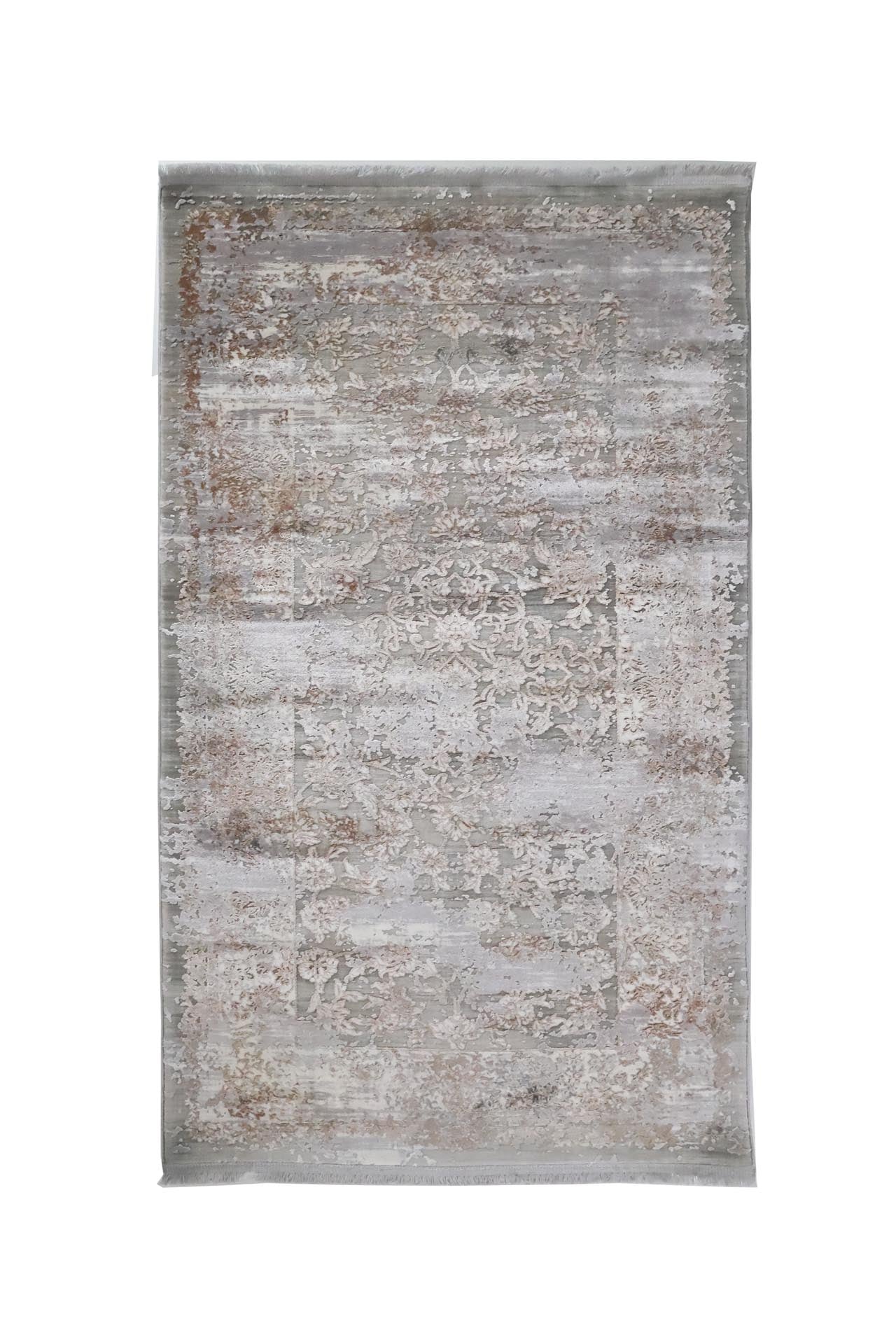 Μοντέρνο Χαλί Bamboo Silk 8097A L. Grey D. Beige 80x150 - Royal Carpet