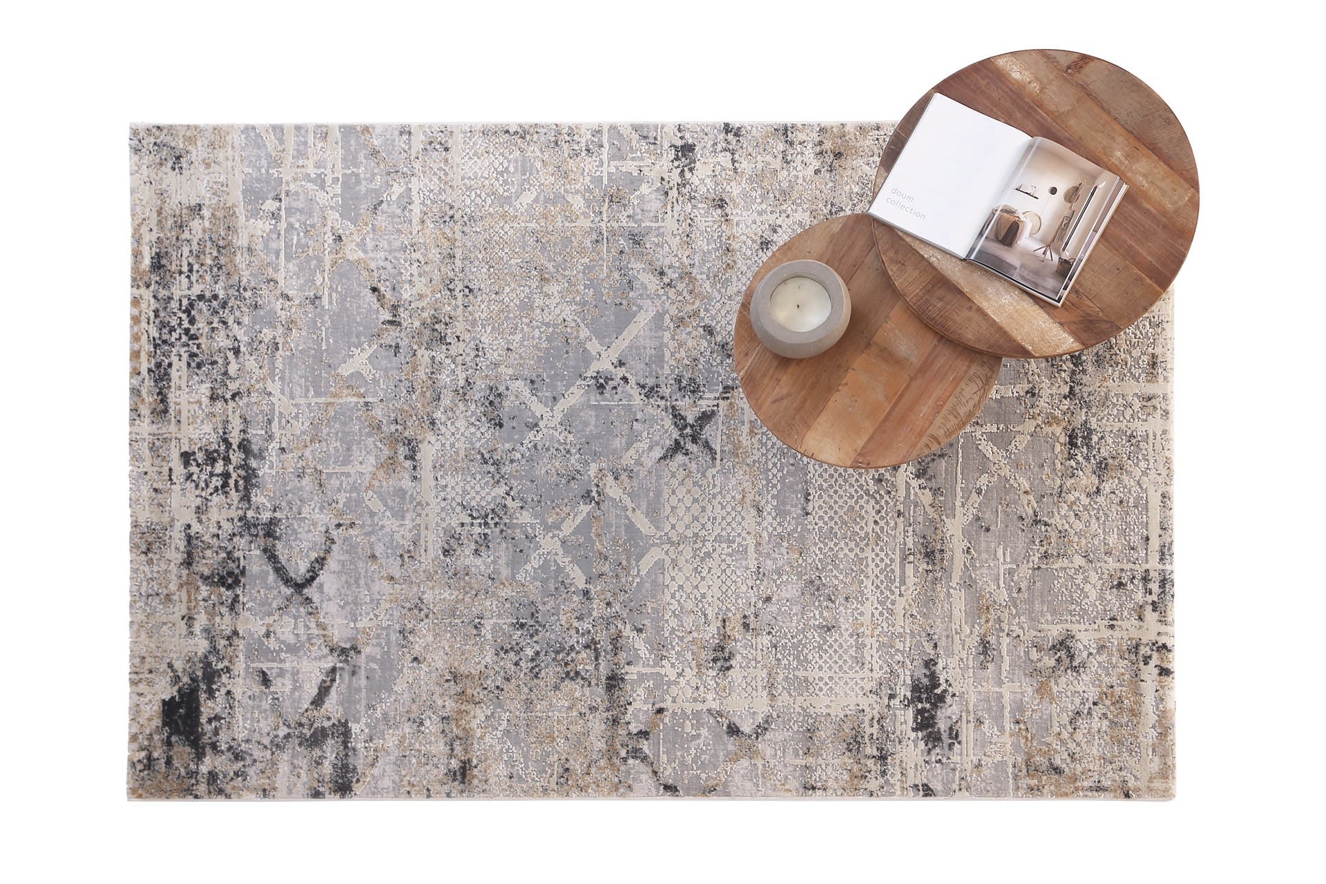 Μοντερνο Χαλι Silky 344A Grey - Royal Carpet