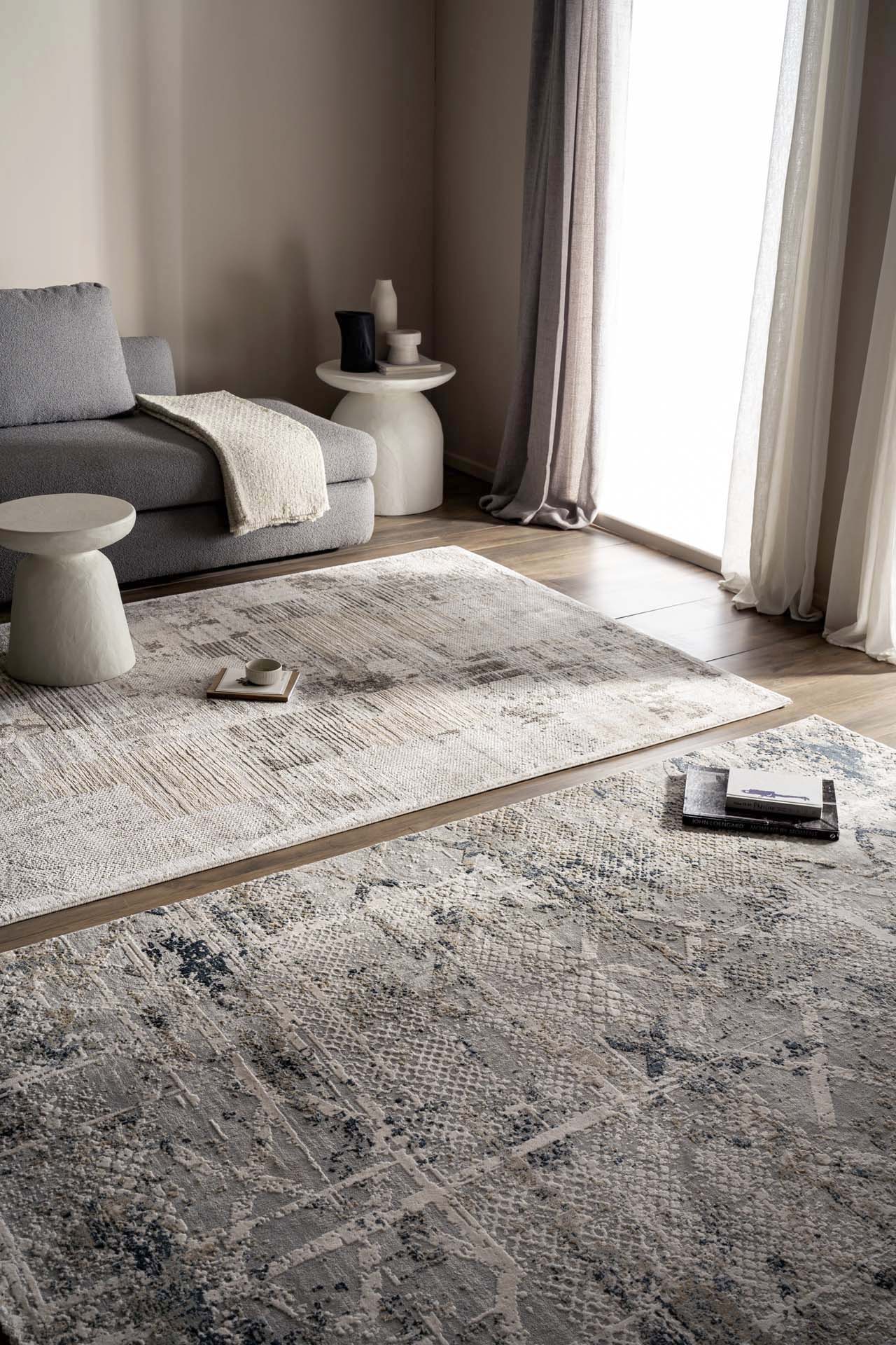 Μοντερνο Χαλι Silky 344A Grey - Royal Carpet