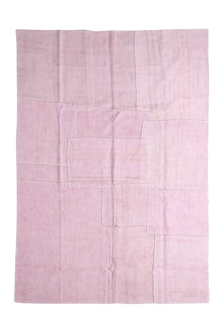 Μοντέρνο Χειροποίητο Χαλί Hemp Patchwork Dirty Pink - Royal Carpet