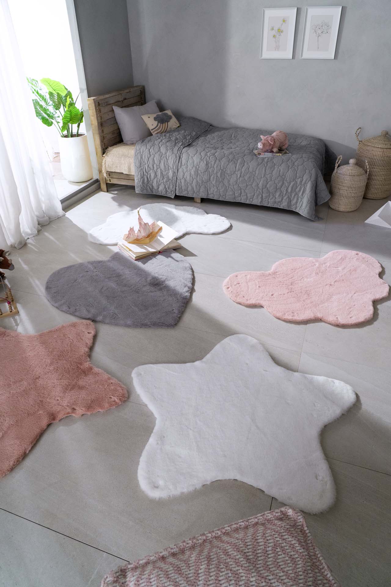 Παιδικό Χαλί Bunny Kids Star White 100x100 cm - Royal Carpet