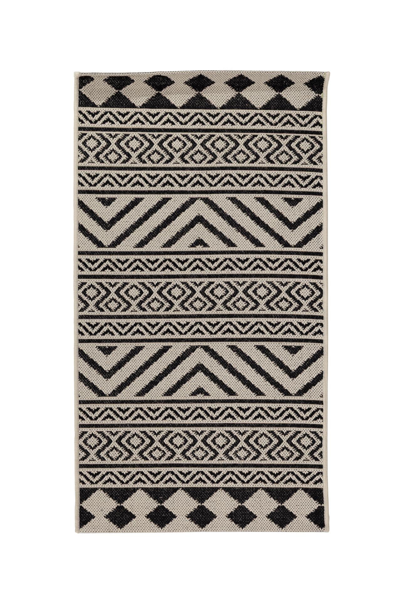 Ψάθινο Πατάκι Flox Black 7525W - Royal Carpet