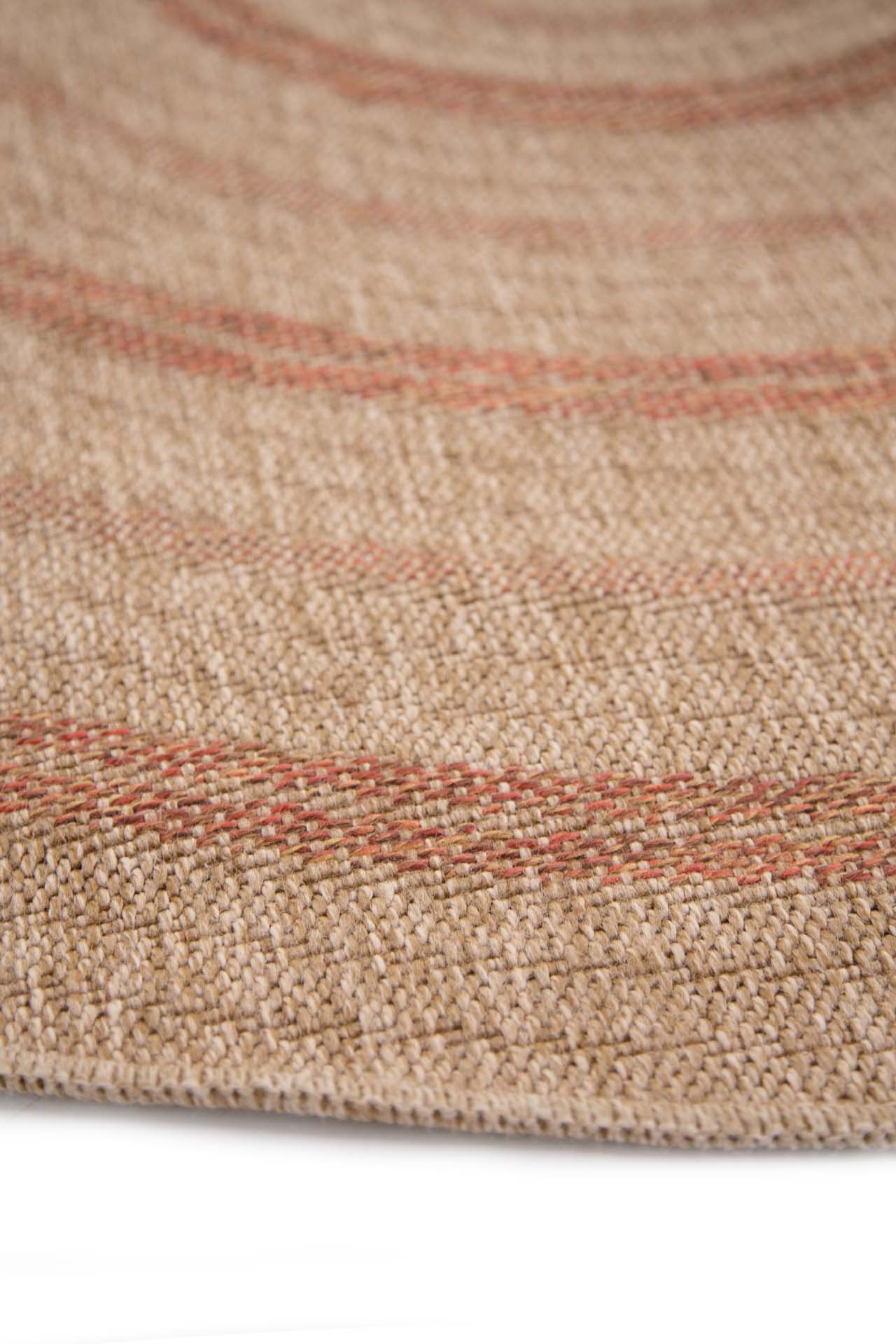 Ψάθινο Χαλί Avanos 8863 Tobacco Στρόγγυλο - Royal Carpet