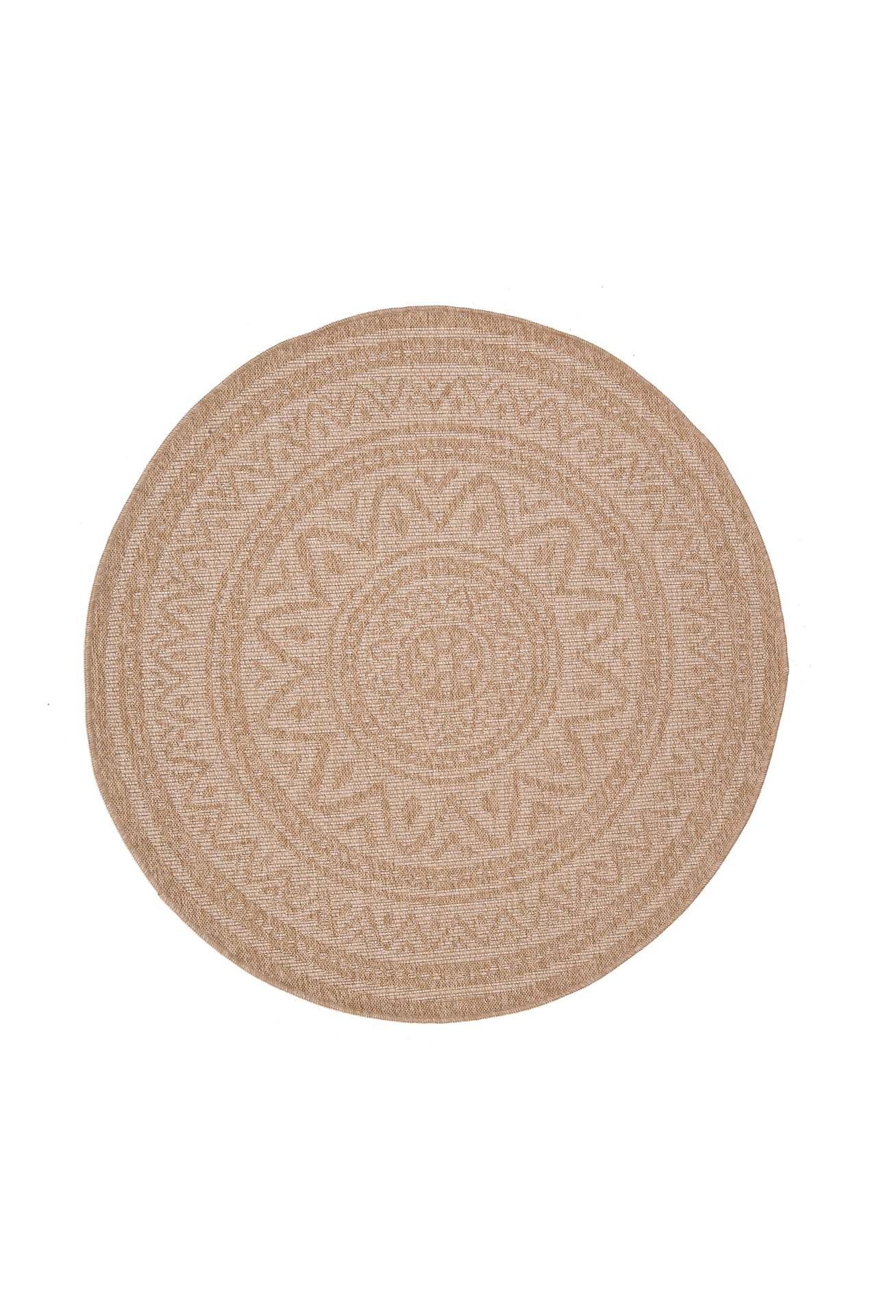 Ψάθινο Χαλί Avanos 8871 White Στρόγγυλο - Royal Carpet