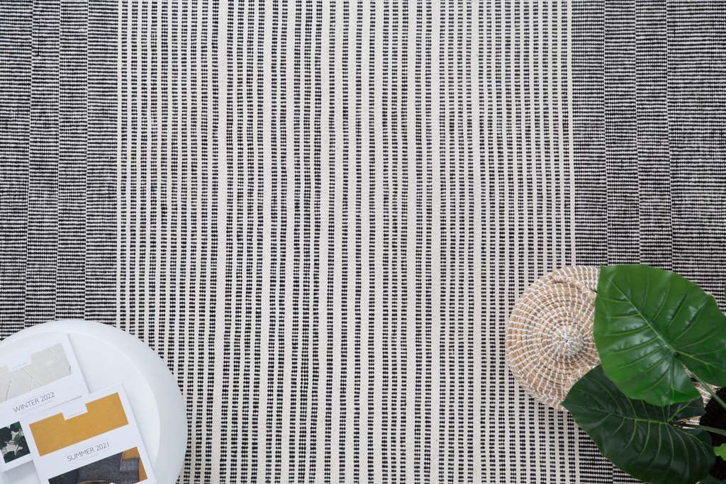 Χειροποίητο Κιλίμι Rizin Black White - Royal Carpet