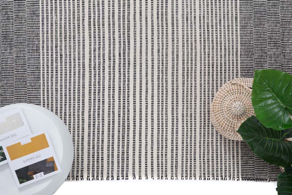 Χειροποίητο Κιλίμι Rizin Black White - Royal Carpet