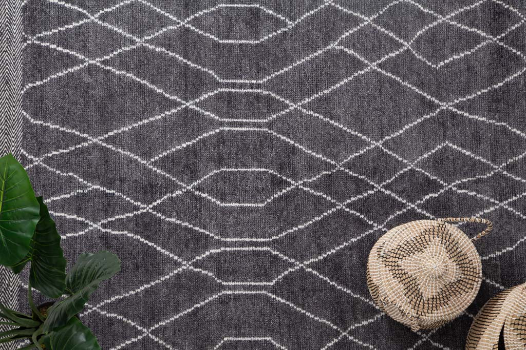 Χειροποίητο Μοντέρνο Χαλί Hovenia Graphite - Royal Carpet