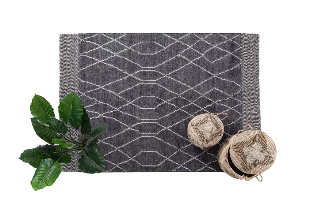 Χειροποίητο Μοντέρνο Χαλί Hovenia Graphite - Royal Carpet