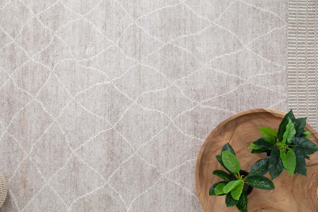 Χειροποίητο Μοντέρνο Χαλί Hovenia Silver - Royal Carpet