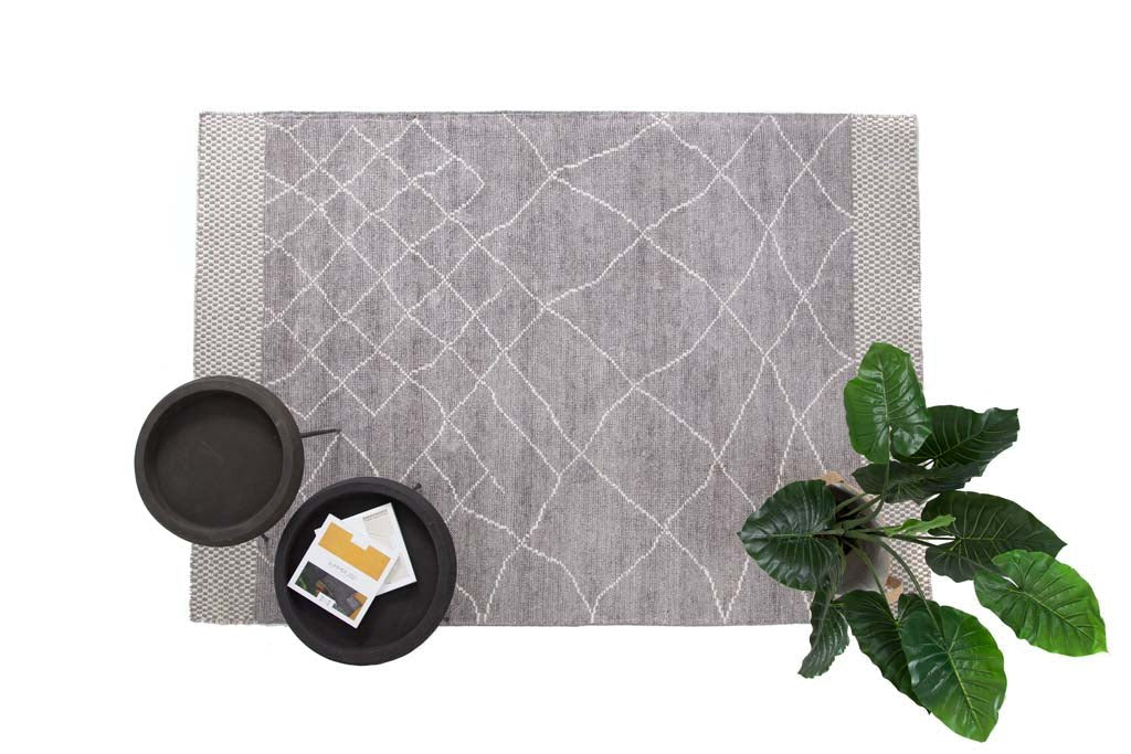 Χειροποίητο Μοντέρνο Χαλί Hovenia Steel - Royal Carpet