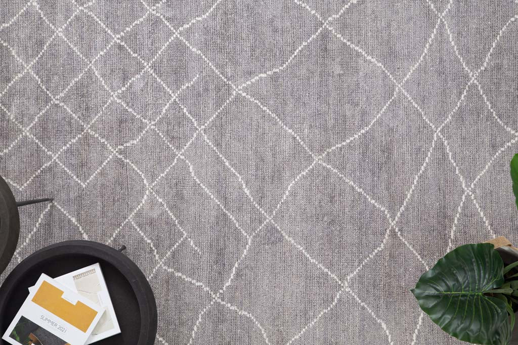 Χειροποίητο Μοντέρνο Χαλί Hovenia Steel - Royal Carpet