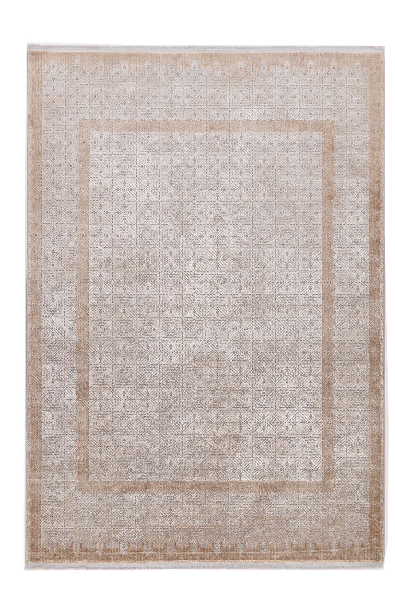 Μοντέρνο Χαλί Bamboo Silk 9337A S.Cream D.Beige