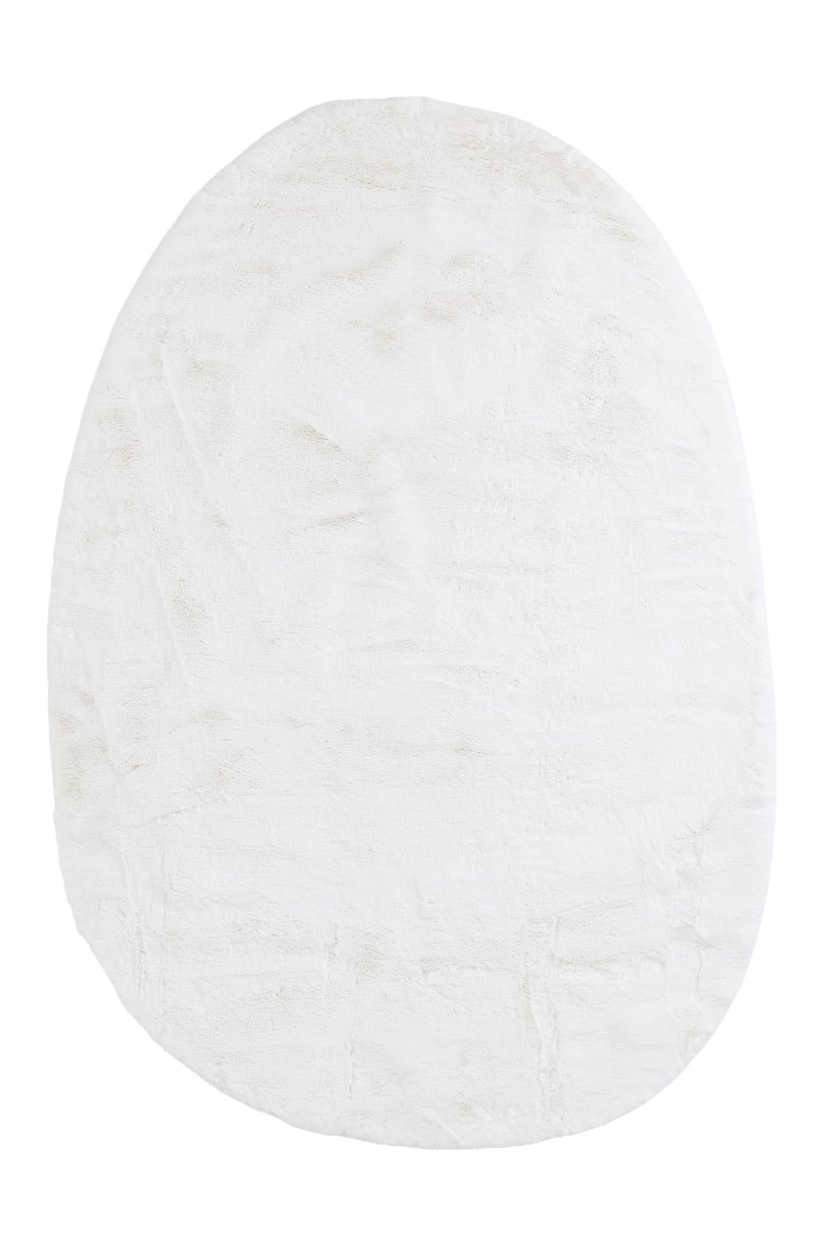 Γούνινο Χαλί Oval White - Royal Carpet