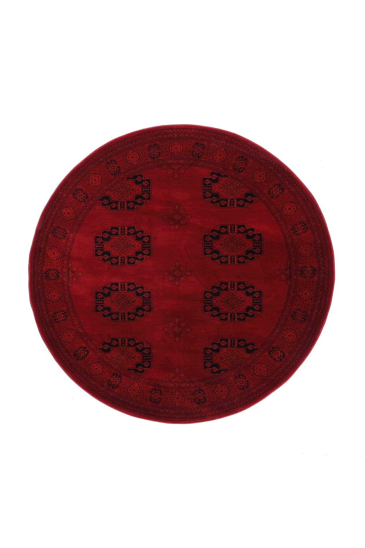 Κλασικό Χαλί Afgan 6871H D.Red Στρόγγυλο - Royal Carpet