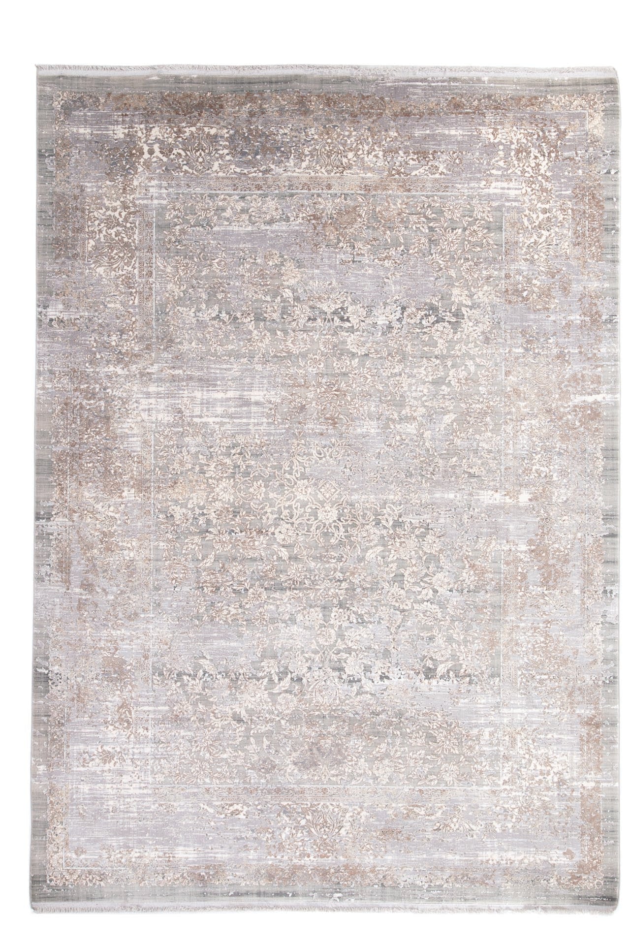 Μοντέρνο Χαλί Bamboo Silk 5987A L. Grey D. Beige - Royal Carpet