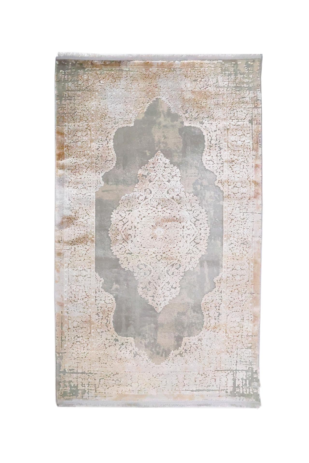 Μοντέρνο Χαλί Bamboo Silk 5988D L. Grey D. Beige 80x150 - Royal Carpet