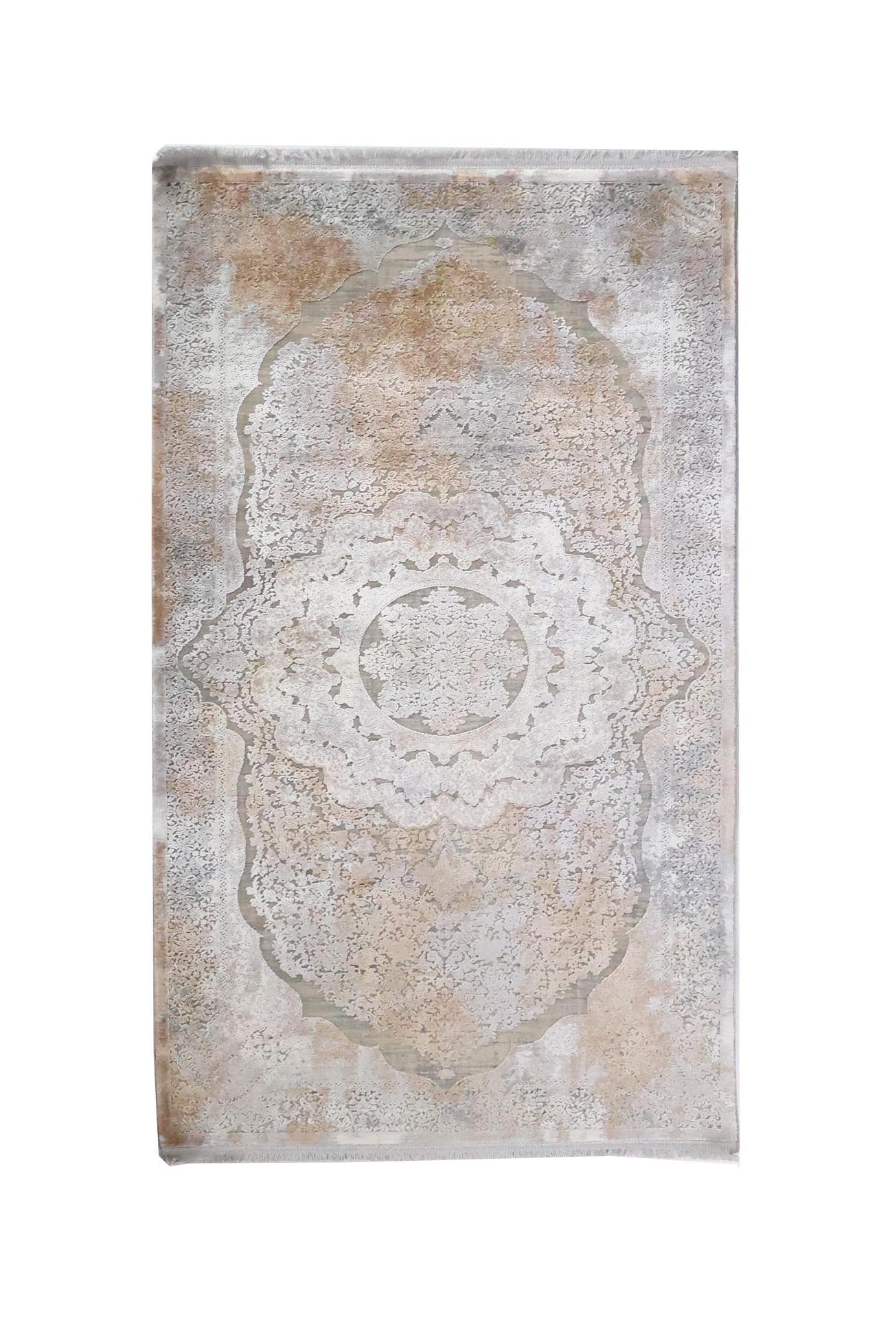 Μοντέρνο Χαλί Bamboo Silk 6864A L. Grey D. Beige 80x150 - Royal Carpet