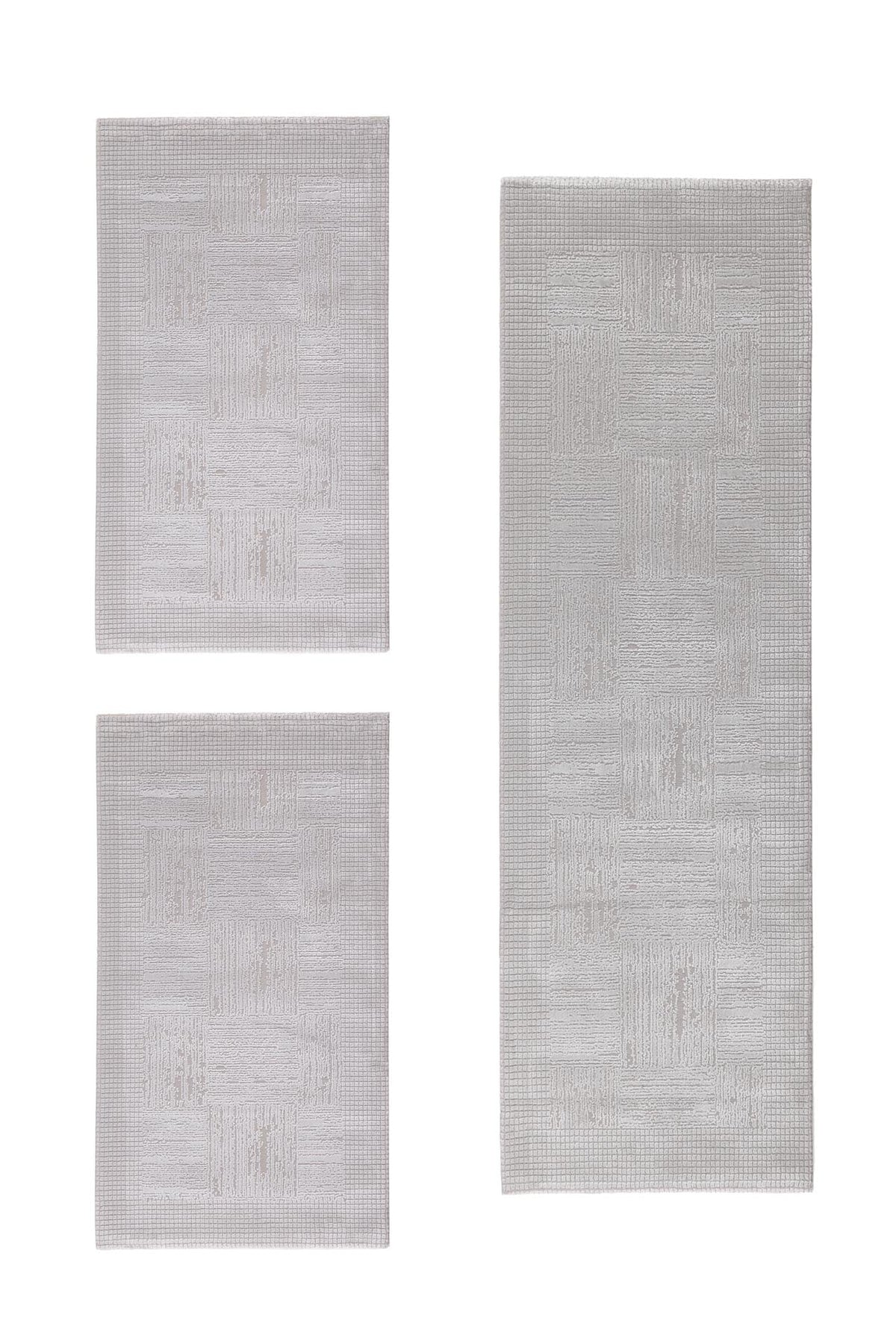 Σετ Κρεβατοκάμαρας (3 τεμαχίων) Bianca 680A Grey - Χαλια Royal Carpet
