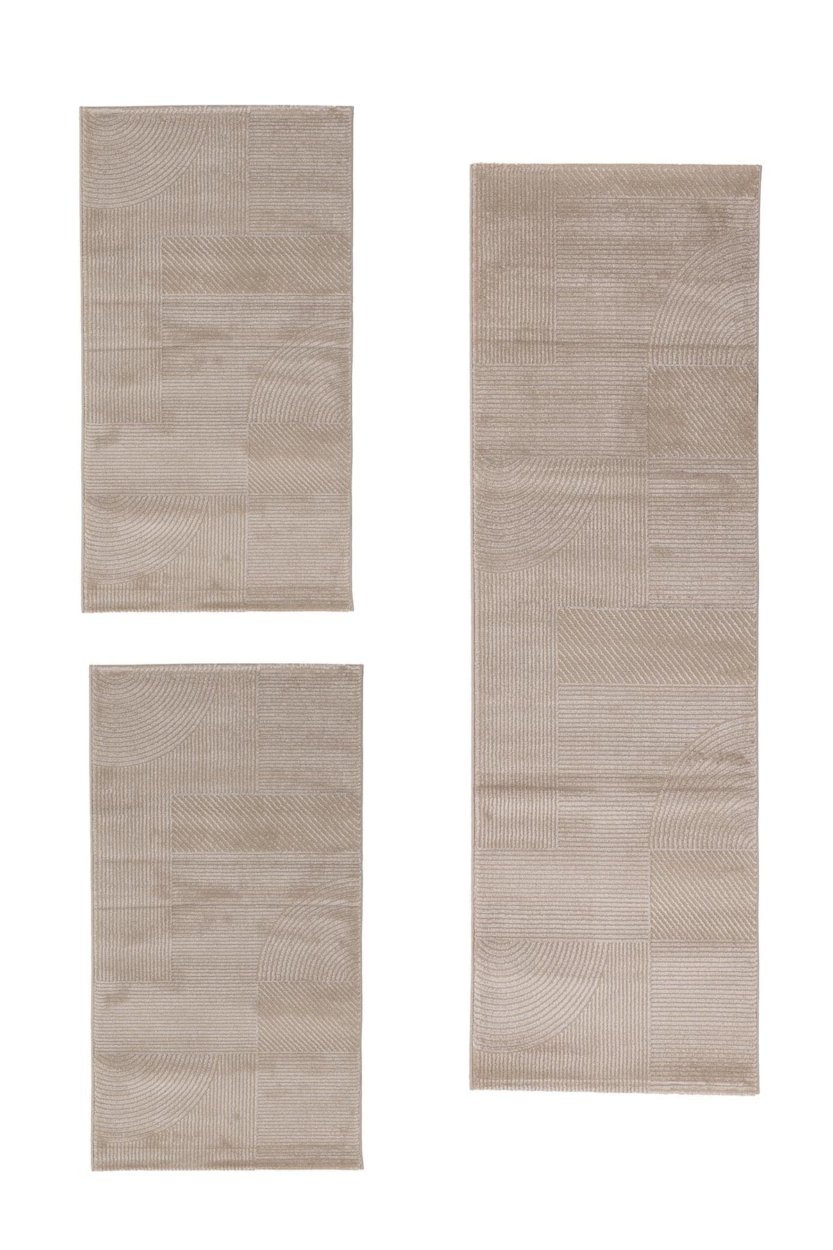 Σετ Κρεβατοκάμαρας (3 τεμαχίων) Organic 591 Beige - Royal Carpet