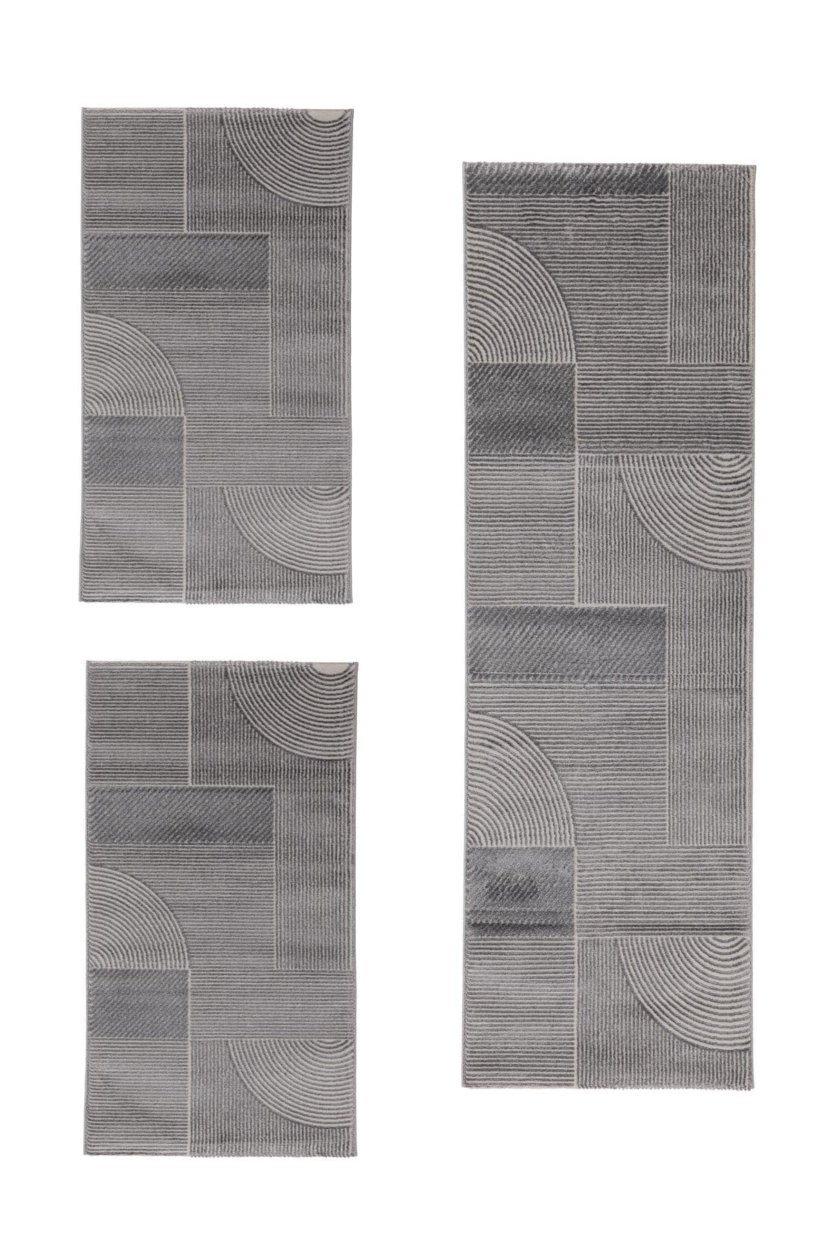 Σετ Κρεβατοκάμαρας (3 τεμαχίων) Organic 591 Grey - Royal Carpet
