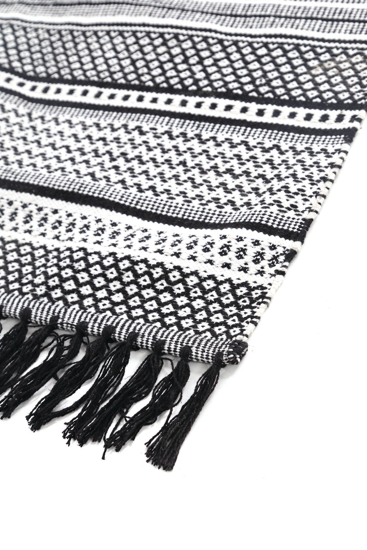 Χαλι Urban Cotton Kilim Samaira Black White - Royal Carpet